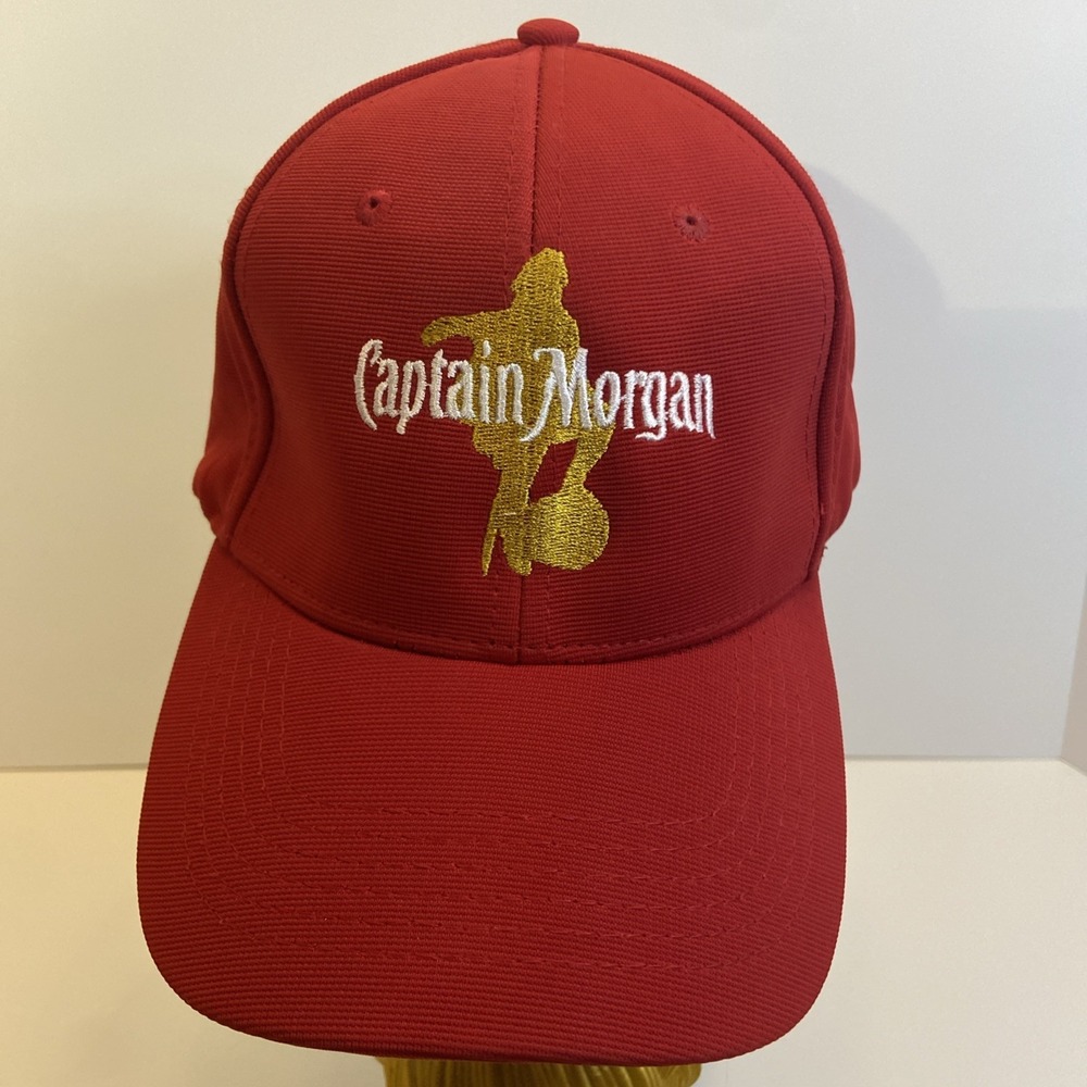 Captain Morgan Spiced Rum Strapback Adjustable Hat Cap Baseball Men Women Red